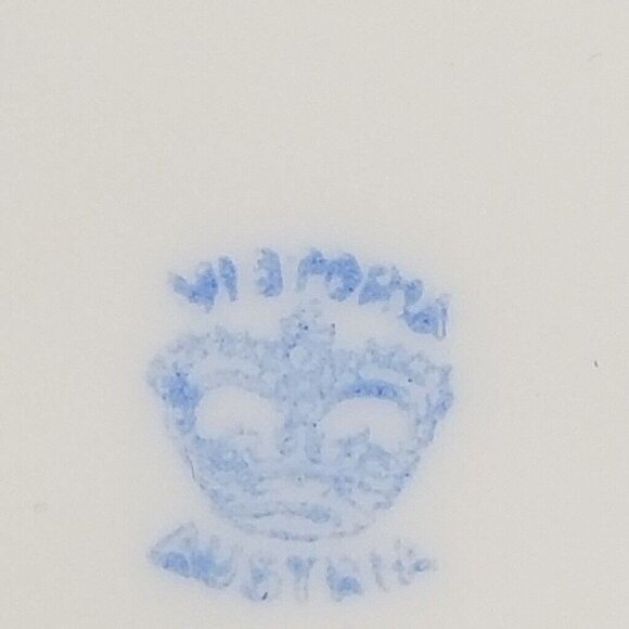 Vintage Victoria Austria Porcelain Bowl Navy Blue Gold Trim Roses Victorian - Picture 5 of 8